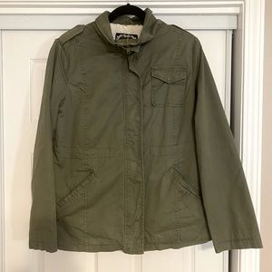 Ambiance Army Green Fur Lined Coat Size Large